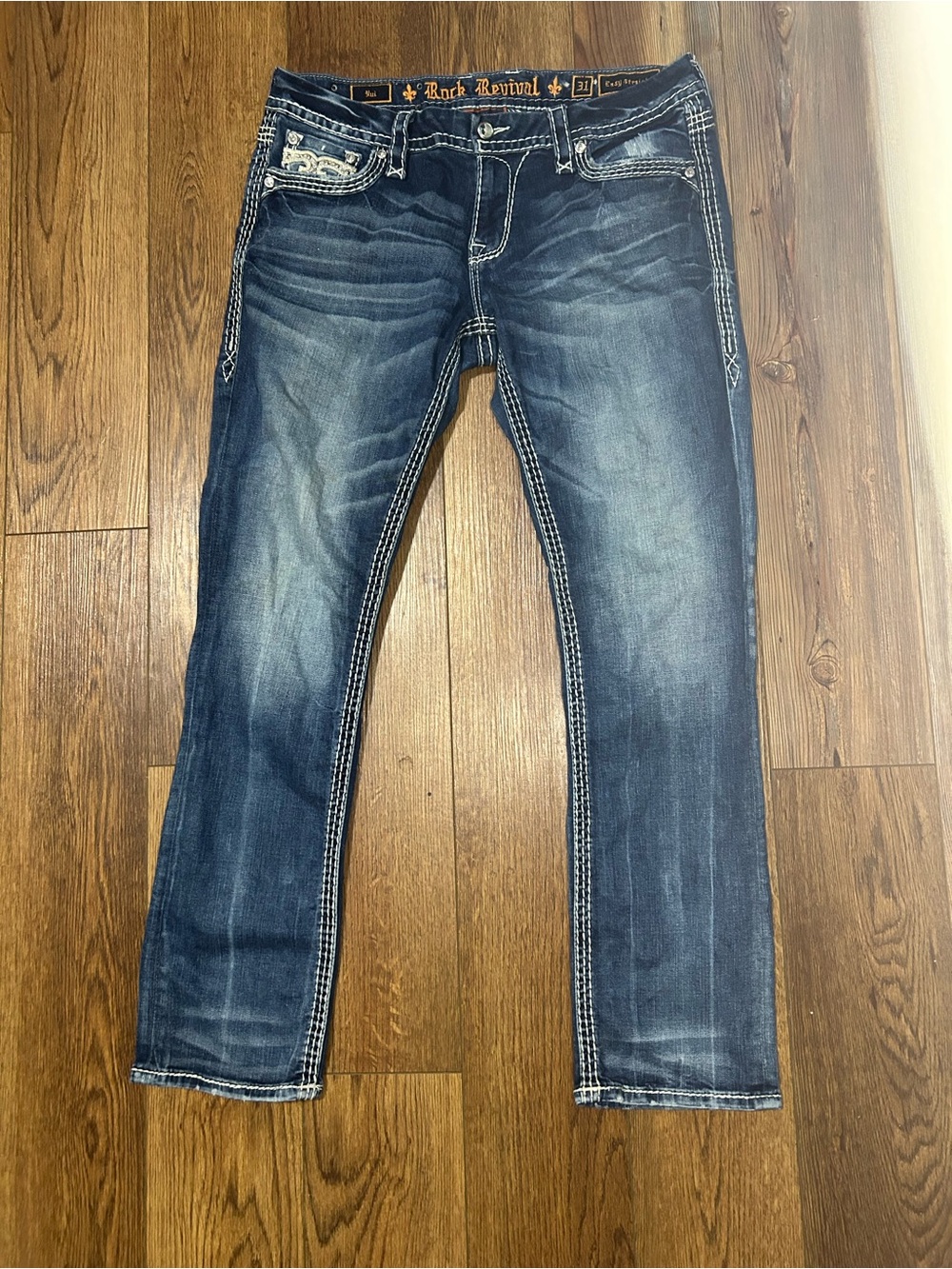 Rock Revival Yui Women's Jeans, Size 31 Easy Straight, Great Condition